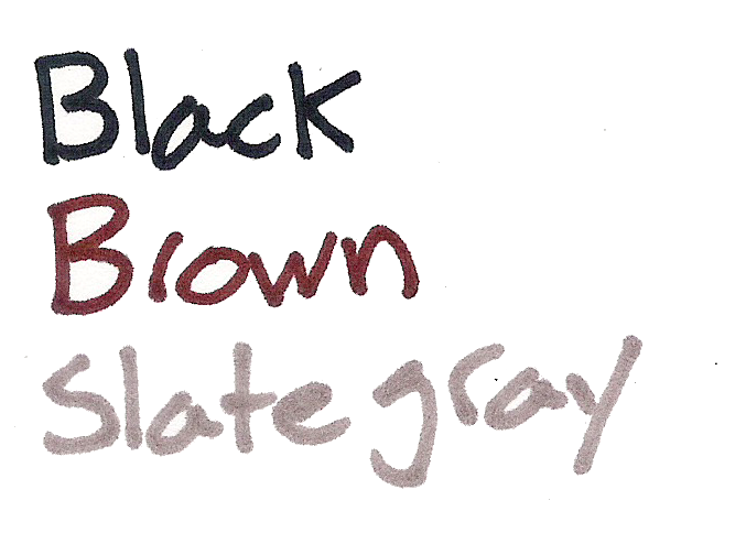 Review – Sharpie Colors Part 1 Neutrals – Black, Brown, Slate Gray